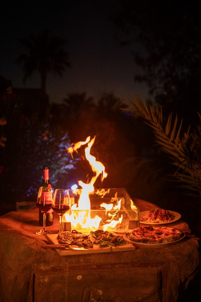 Cena bajo las estrellas en Samalayuca